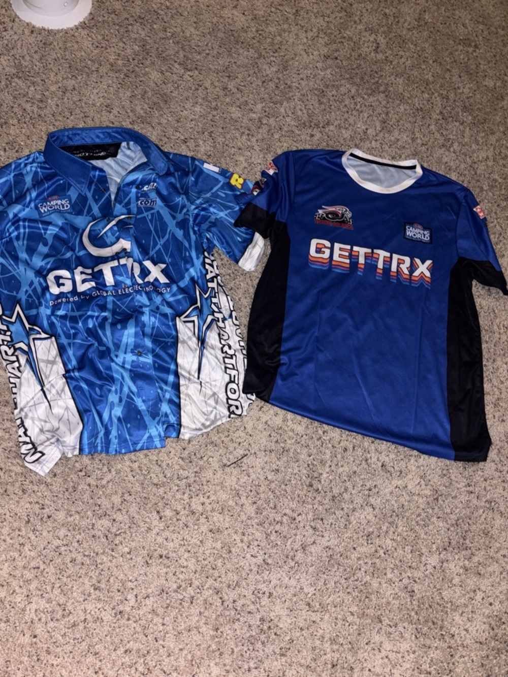 Blue men Short Sleeve & Long Sleeve Performance Tops (Set)